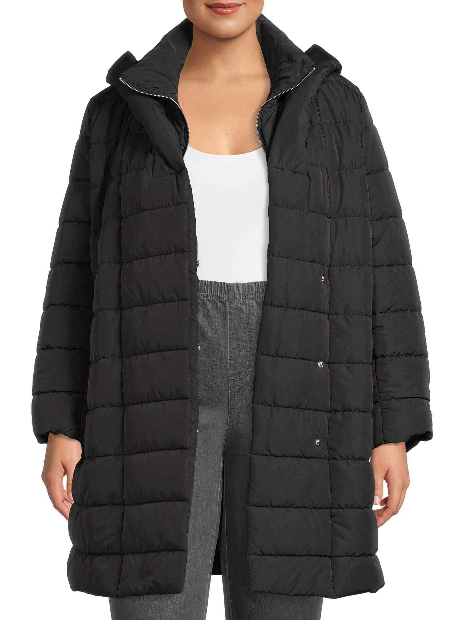asymmetrical puffer coat