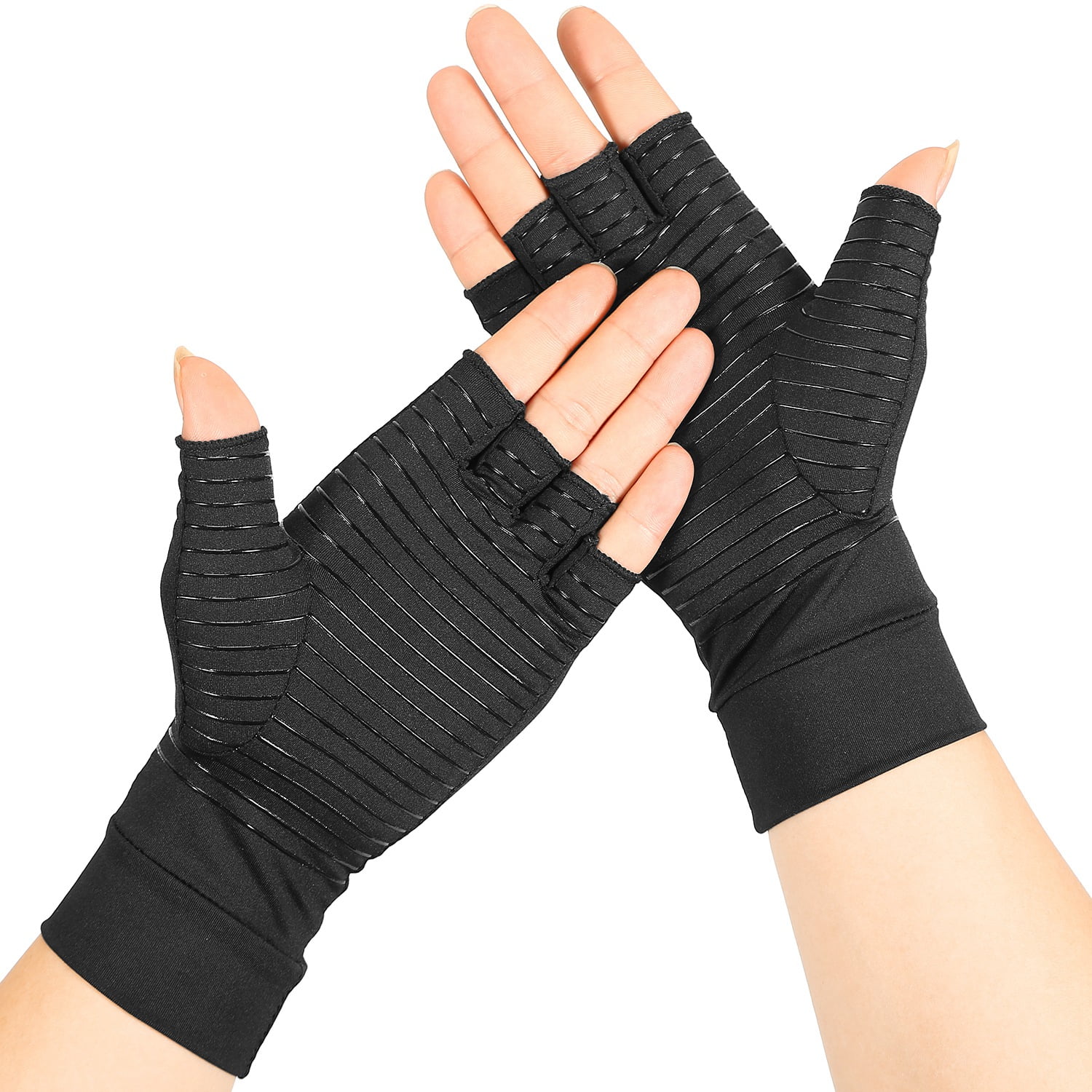 Anti Arthritis Compression Gloves Raynauds Fingerless Pain Support Sizes S-M-L