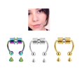 thumbnail image 4 of HELEVIA 5 pair Stainless Steel Septum Nose Ring Hoop Horseshoe Rings Nose Rings Non Piercing Clip On Nose Hoop Rings, 4 of 9