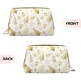 thumbnail image 3 of Gaeub Gold Christmas Tree Printed Travel Cosmetic Bag,Makeup Bag, Large Capacity Toiletry Bag for Women, Portable Pouch Make Up Organizer with Zipper and Divider, 3 of 8
