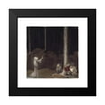 thumbnail image 2 of John Bauer 12x12 Black Modern Framed Museum Art Print Titled - Brother St. Martin and the Three Trolls (1913), 2 of 5