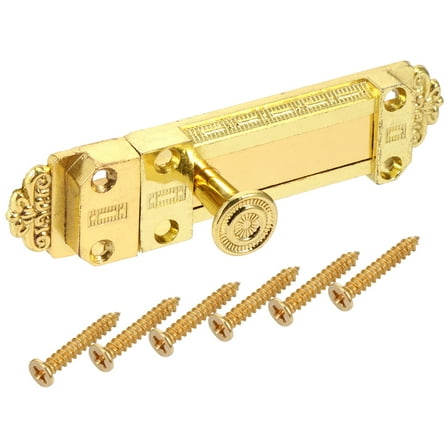LEORX Heavy Duty Security Sliding Lock Golden Alloy Door Bolt Latch for Bathroom Kitchen Garage