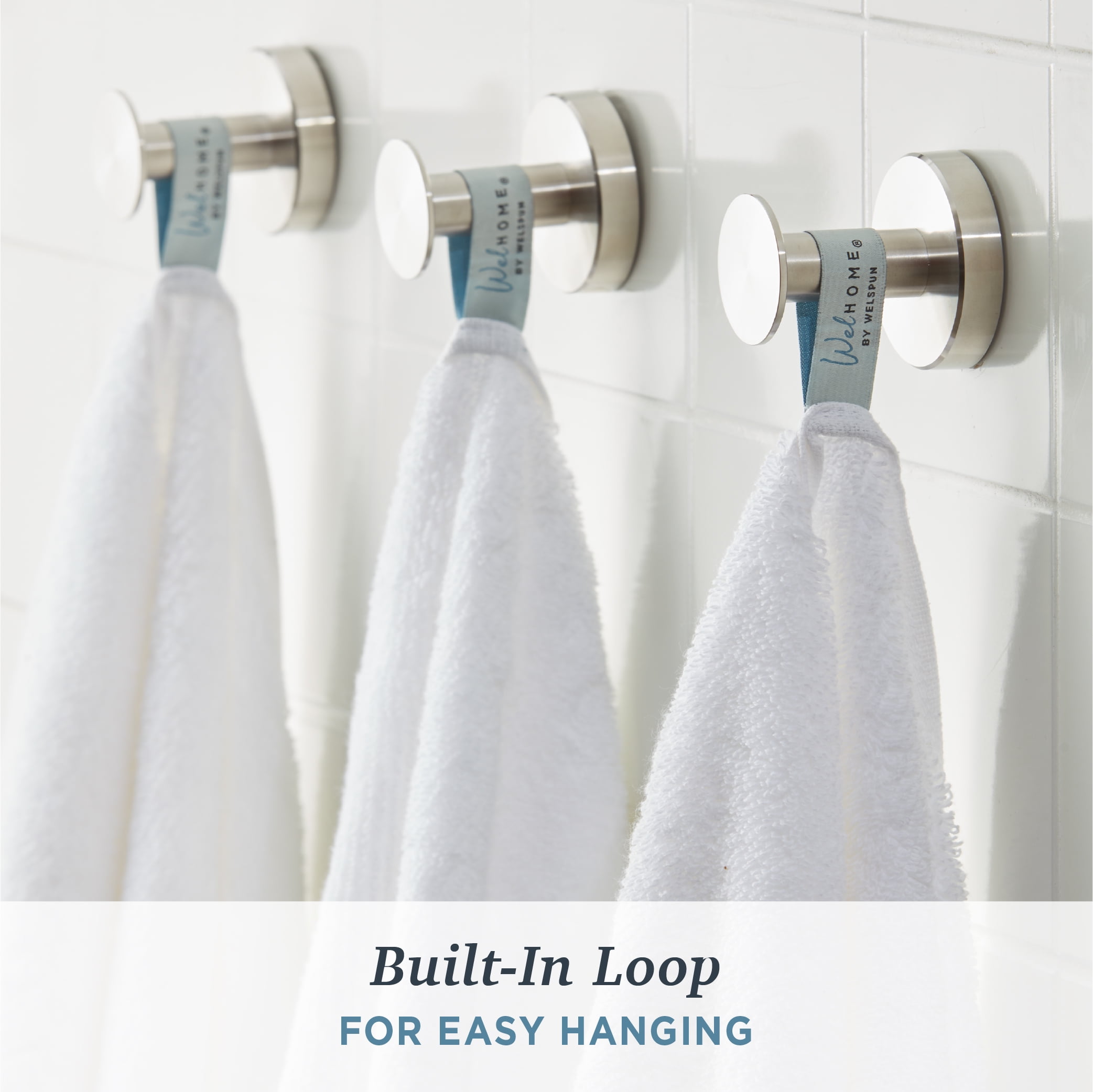 Welhome 6 Pack 100% Cotton Multipurpose Commercial Wholesale Oversized Bath Towels Set, White, 580 GSM, Bulk Towels, Soft, Durable & Absorbent Bathroom Towels