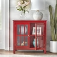 thumbnail image 3 of Simple Living  Portland 2-Door Glass Cabinet Red, 3 of 3