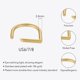 thumbnail image 3 of Anillo en D futurista YONGSHENG Acero inoxidable Dorado R214183, 3 of 5