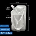 thumbnail image 1 of Bolsa de boca de succión autoportante transparente Bolsa de leche de soja para sopa de ciruelas Bolsa de medicina china Bolsa de bebidas de grado alimenticio para jugo de fruta Bolsa de cerveza para, 1 of 6