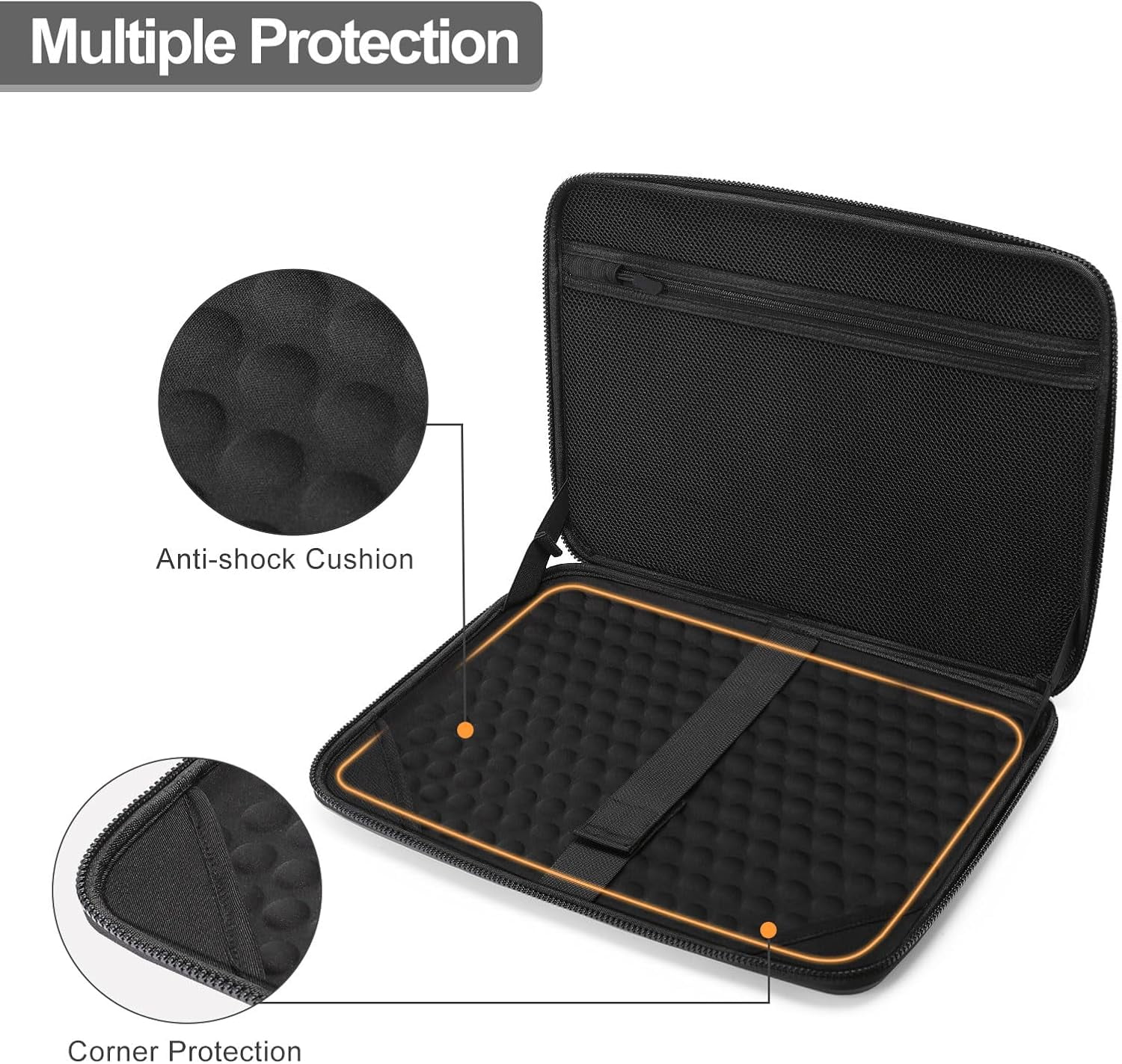 MOSISO Hard Shell Laptop Case Sleeve, 15.6 inch Computer Bag Compatible with MacBook, HP, Dell, Lenovo, Asus, Notebook, 16 inch Abstract Geometric Waterproof Carrying Case Bag with Strap