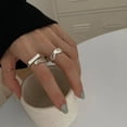 thumbnail image 3 of Anneaux Ouverts pour Femmes Simple Bague Mince Réglable-2pack, 3 of 5