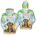 thumbnail image 3 of Exotic Shorthair Hello Summer with Sunglasses and Surfboard Tropical Vibes All Over Print 3D Hoodie Unisex Merch Hoodies Cat Lover Kitten Owner Gifts - 00007, 3 of 6