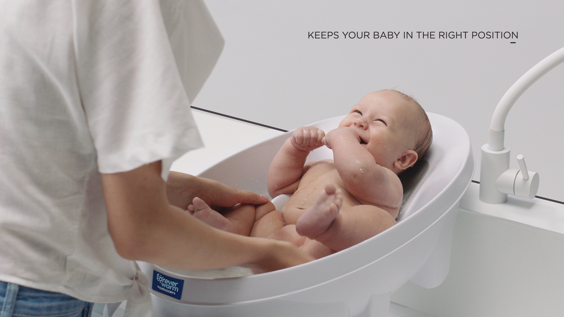Baby Patent Forever Warm Baby Tub, White photo 4