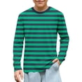thumbnail image 5 of FAHXNVB Girls Striped Long Sleeve T Shirts Crew Neck Breathable Summer Casual Tees Tops Lightweight Kids Shirts 3-14 Years, 5 of 8
