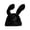 Black, variant on Plush Rabbit Ear Hat Female Cosplay Costume Cap Winter Hat Teens Warm Headwear