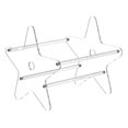 thumbnail image 1 of Star Shaped Transparent CD Storage Rack for Desktop Display – Lightweight Organizer for Books & Records, Minimalist Design for Home & Office Use, 1 of 3
