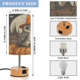 thumbnail image 2 of Touch-Control 3-Color Desk Lamp with Plug – Energy-Saving LED + 3 Simultaneous Charging Ports Orange Hat Owl, 2 of 8