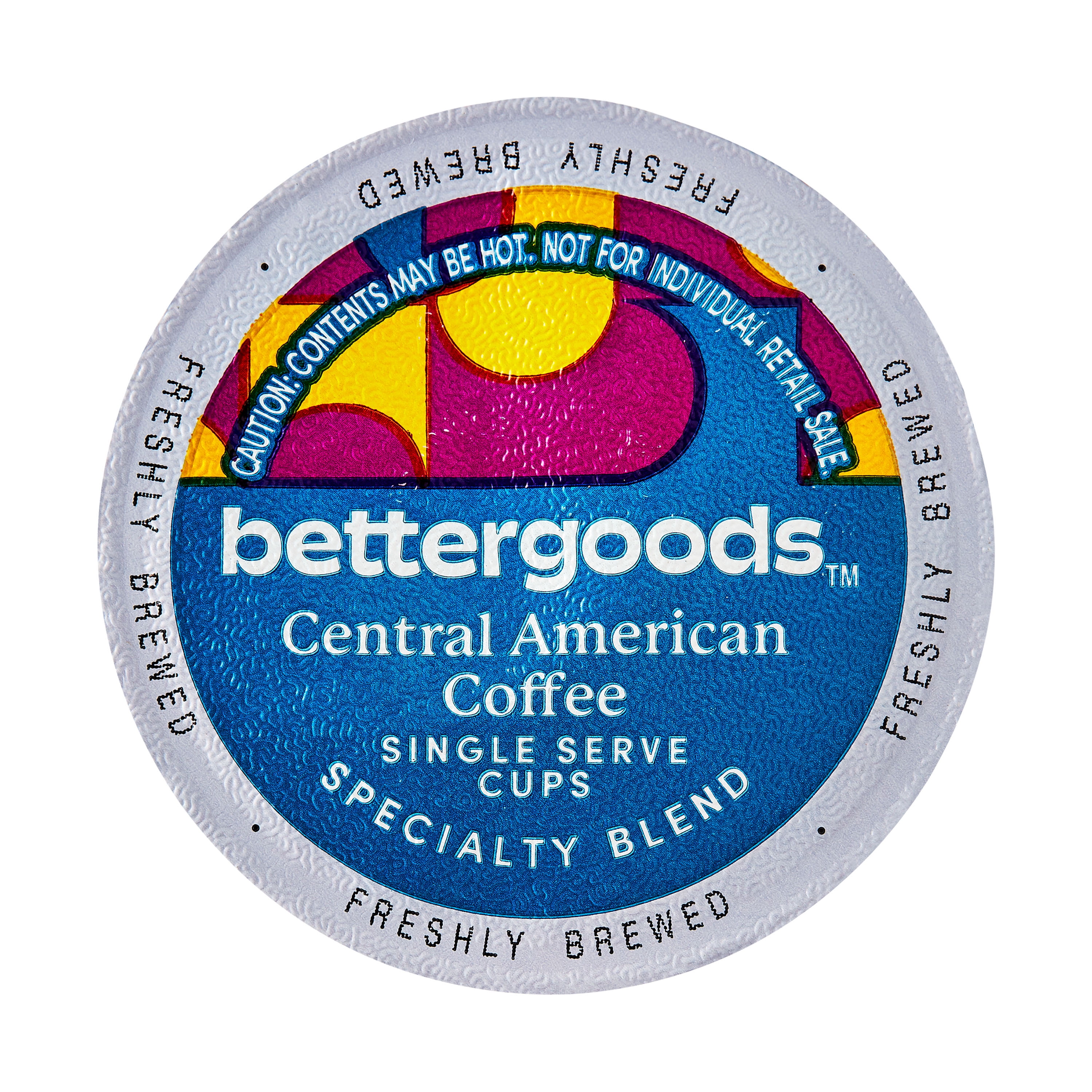 (3 pack) bettergoods Specialty Blend Central American Coffee, Medium Dark Roast, Single Serve Cups, 0.42 oz, 12 Count