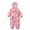 Pink, variant on Girls Rain Suit Toddler Hooded Rainsuit One Piece Coveralls Raincoat Poncho Full Body Rain Gear for Kids 1-7 Years