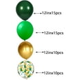 thumbnail image 2 of 12 Inch Green Balloons with Dark Green and Chrome Gold Balloons, Confetti, for St. Patrick's Day, Jungle Safari Theme Baby Shower Party Decorations, 2 of 6