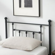 VECELO Twin Size Metal Platform Bed Frame with Victorian Vintage Headboard and Footboard, Under-Bed Storage, No Box Spring Needed, Easy Assembly, Black