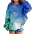 thumbnail image 4 of Mercatoo Teen Girls Cute Tie Dye Hoodies Fleece Warm Oversized Pullover Sweatshirts Kids Gradient Color Cotton Hoodie Clothes, 4 of 7