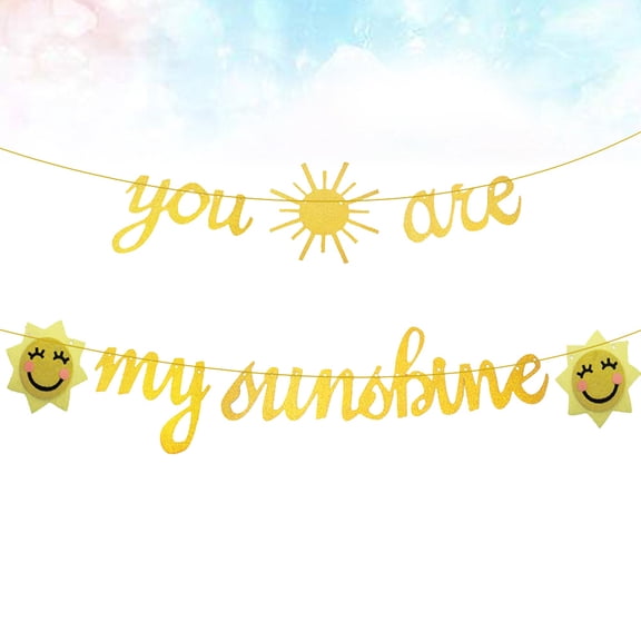 Raindrops Golden Birthday Banner 1Pc Paper Hanging Flag Decoration for Party Supplies and Celebrations