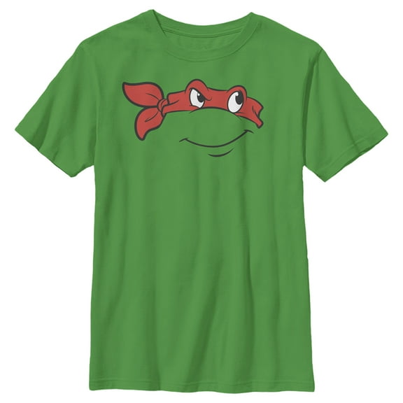 Boy's Teenage Mutant Ninja Turtles Raphael Face  Graphic Tee Kelly Green X Small