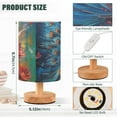 thumbnail image 3 of Peacock Abstract Bedside Table Lamp LED Warm Lights with USB Charging Port Retro Cylinder Desk Lamps, 3 of 7