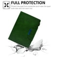 thumbnail image 2 of SaniMore for iPad 10th Generation 10.9" 2022 Wallet Case with Card Slots & Pen Holder [Auto Sleep] PU Leather Magnetic Ciasp Kickstand Shockproof TPU Shell Full-body Protctive Retro Cover, Green, 2 of 10