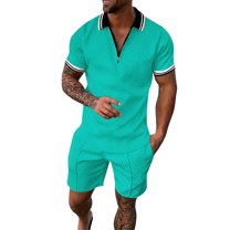 Baqcunre Track Suits For Men Set Men'S 3D Short Sleeve Suit Shorts Beach Tropical Hawaiianss Body Sports Shorts Suit Sports Suit Mens Outfits Tops For Men Mint Green 5XL