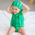 thumbnail image 4 of Mercatoo Toddler Girls Boys Set Sleeveless Fruit Print Crawling Suit Includes Hats 3Pcs Clothes Outfit Baby Home Clothing, 4 of 6