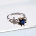 thumbnail image 5 of QQTDFG S925 Silver White Gold Plated Blue Zircon Women Rings Men Rings Party Gift J081-8-Blue, 5 of 5
