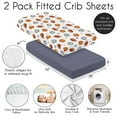 thumbnail image 4 of Sweet Jojo Designs Watercolor Sports Theme Boy 100% Cotton Muslin Fitted Crib Sheets Set 2 Piece, 4 of 6