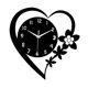 thumbnail image 3 of Reloj de pared con forma de corazón, decoración de pared, reloj decorativo de acrílico para dormitorio y hogar. Negro, 3 of 8