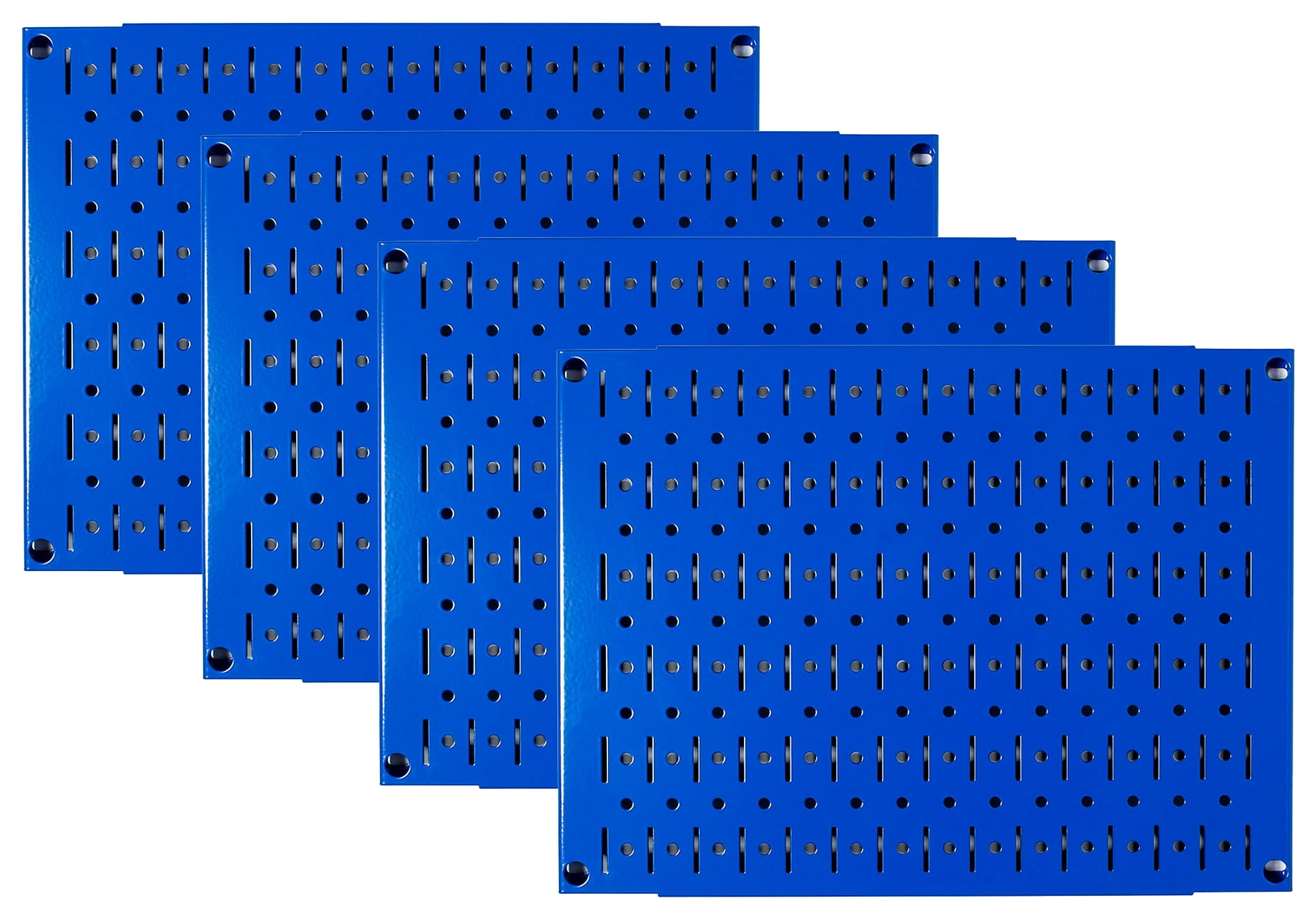 Pegboard Wall Organizer Tiles Wall Control Modular Blue Metal Pegboard Tiling Set Four 12