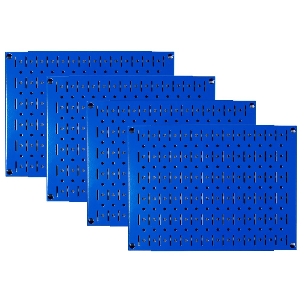 Pegboard Wall Organizer Tiles Wall Control Modular Blue Metal