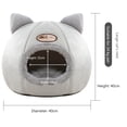 thumbnail image 2 of Cama gato cómoda casa para transpirables semi-Enrollables cueva acogedora pisos azulejos en viajar coche oficina, 2 of 8