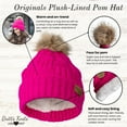 thumbnail image 2 of Britt's Knits Classics Faux Fur Pom Hat Winter Warm Knitted Beanie - Black (Women's), 2 of 10