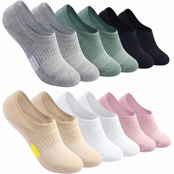 Eryueer No Show Socks Womens Cushioned Low Cut Athletic Hidden Liner for Sneakers Ankle Invisible Running Socks 4/6 Pairs