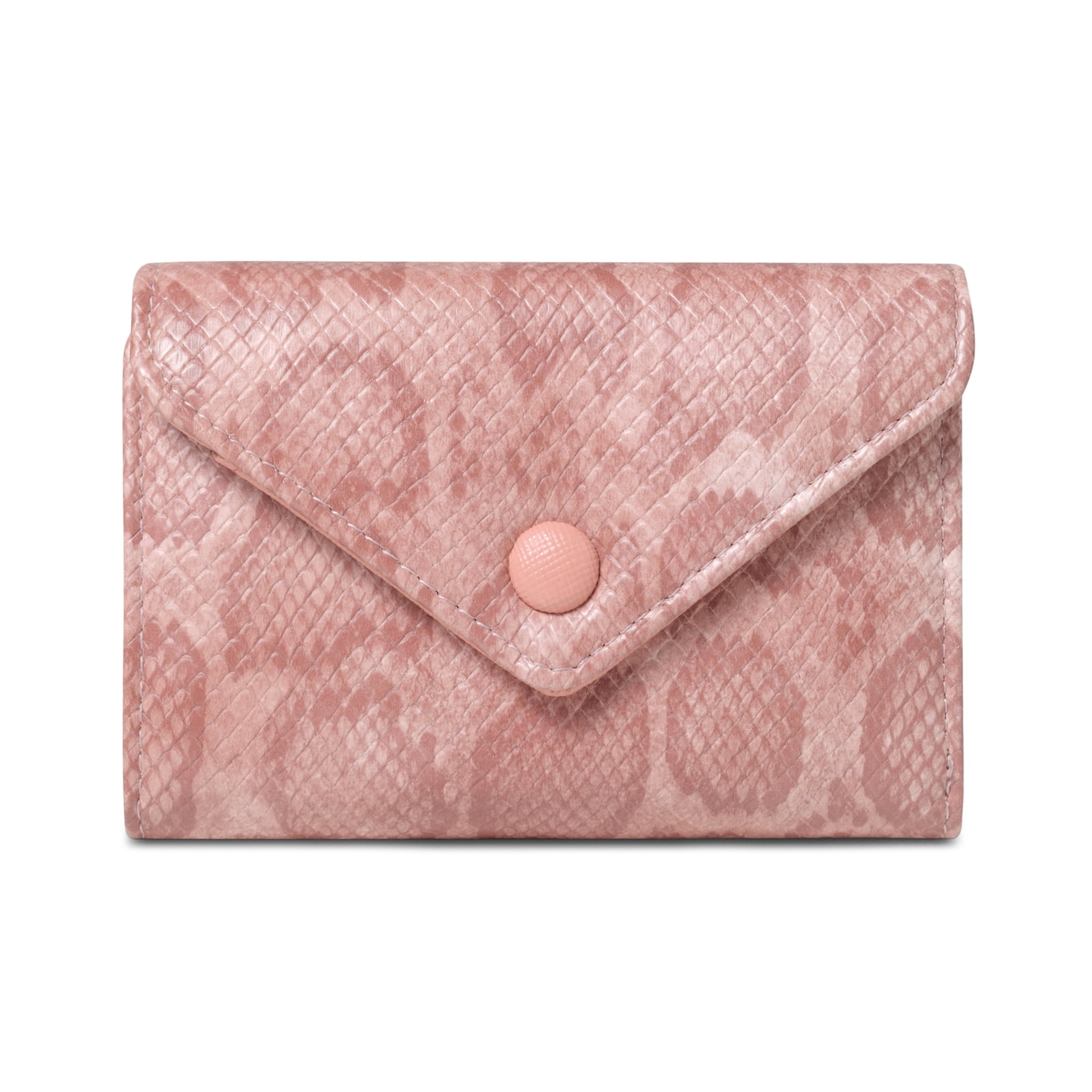 Gratitude Pink & Brown Floral Mini Wallet