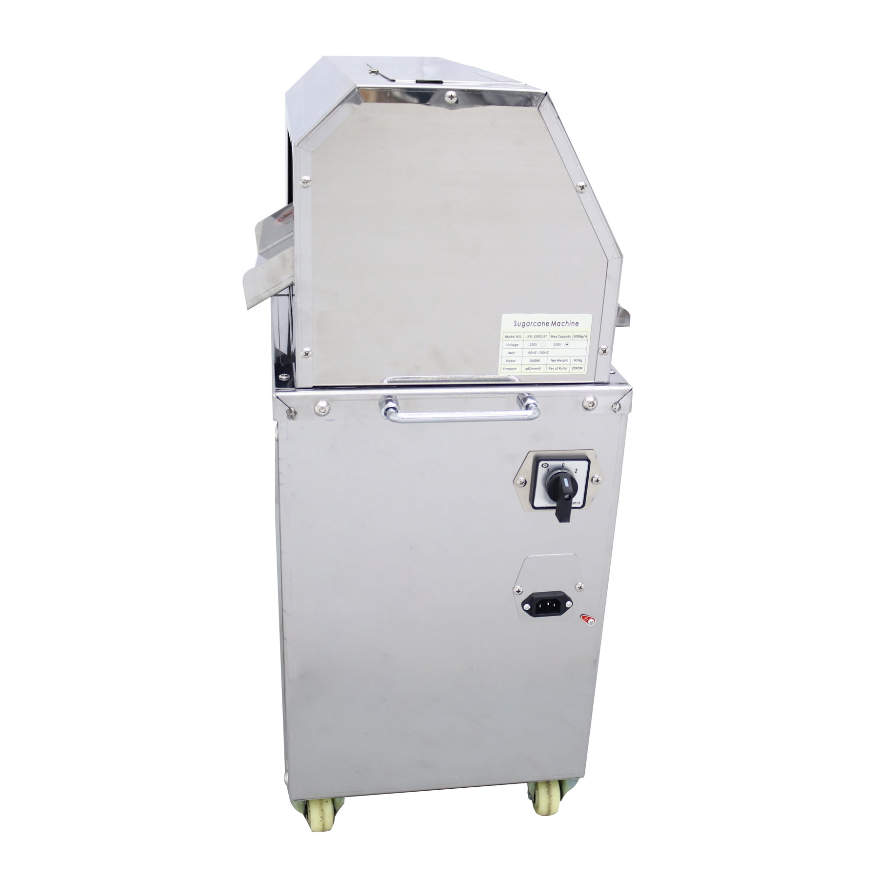 3 Rollers Sugarcane Ginger Press Juicer Electric Commercial 110V 1500W