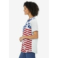thumbnail image 3 of Woman Within Plus Size Cuffed Americana Print Tee, 3 of 5
