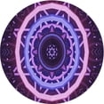 thumbnail image 1 of Ahgly Company Machine Washable Indoor Round Transitional Indigo Purple Area Rugs, 6' Round, 1 of 7