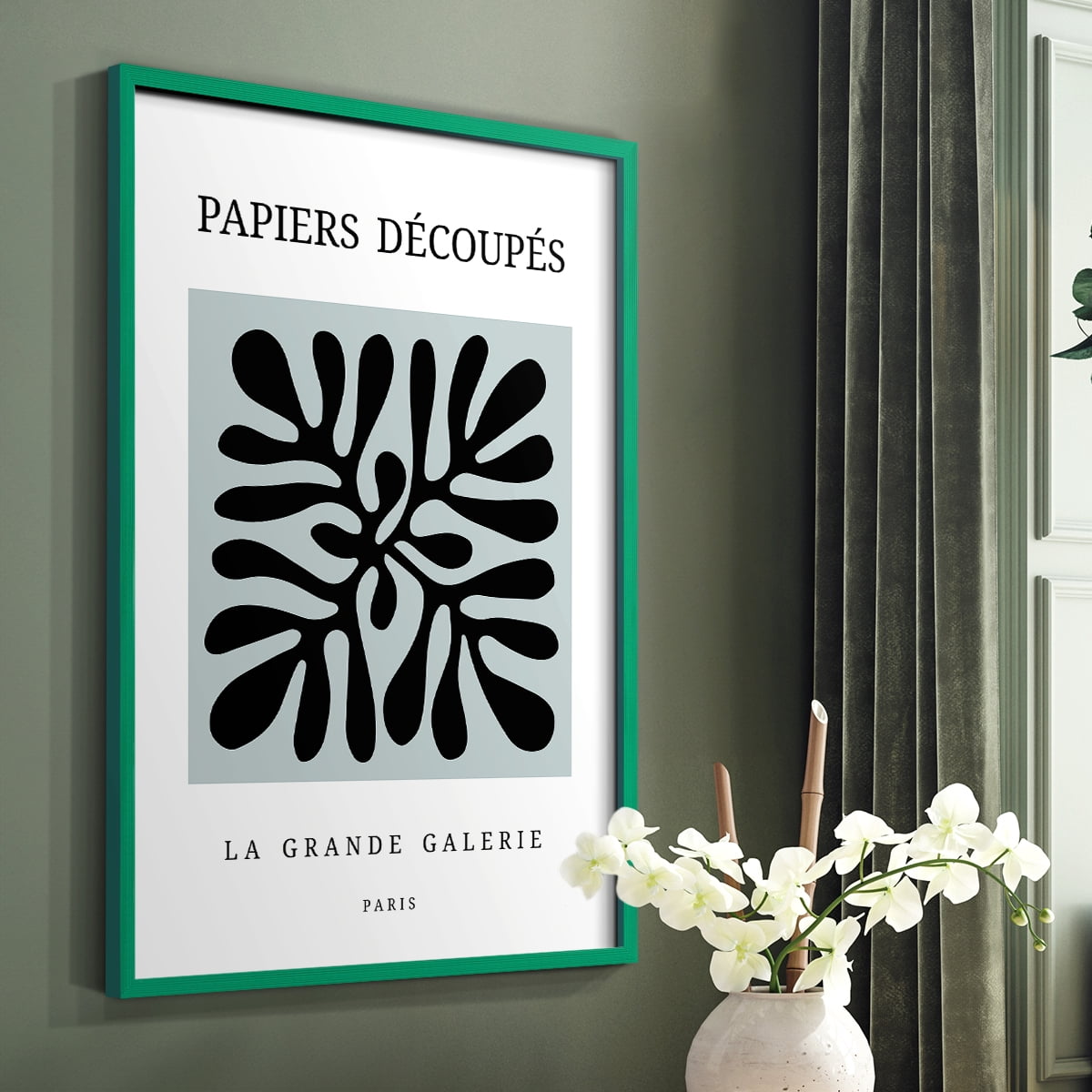 Matisse CCCXCII in Green Solid Wood 22 x 28 Framed Print