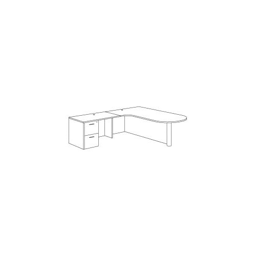 Flexsteel Contract Fairplex Right Corner Peninsula/Bullet ''L'' L-Shape Executive Desk