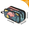 thumbnail image 4 of FORMRS Pencil Case with 3 Compartments Zipper Pouch, Elementary School Level and up, Pink Floral Flamingo, 4 of 8