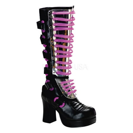 - GOTHIKA-600UV, Goth Cyber UV Rave Boots