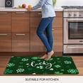 thumbnail image 6 of Lucky Ireland, Door Mat Indoor Outdoor, St. Patrick's Day Spring Shamrock Green Non Slip Welcome Mat with Rubber Backing, Absorbent Fabric Front Door Mats Entryway Rug for Home Patio Entrance 16"x24", 6 of 8