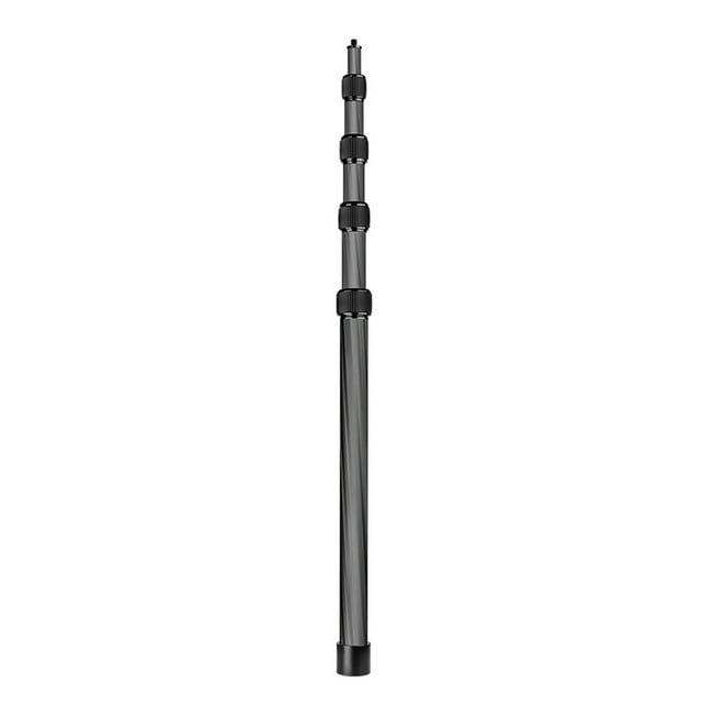 Bras de Microphone Portatif 5 Sections Extensible Bras de Micro Fibre de Carbone pour Microphones Vis & Filetage 1/4 Pouce avec Poignée en Mousse Verrous Torsadés Longueur Max. 155cm/61 Po