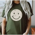 thumbnail image 4 of SMILEY FACE Graphic Short sleeve Tees Plus Size, 4 of 10