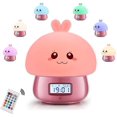 thumbnail image 1 of Despertador infantil #39;s, despertador luminoso, luz de despertador, grabación de bricolaje sonidos naturales, luz nocturna de 7 colores, grabación de voz Feliz Sencillez, 1 of 5
