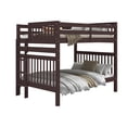 thumbnail image 5 of Bedz King Bunk Beds Full over Full Mission Style with End Ladder, Dark Cherry, 5 of 9